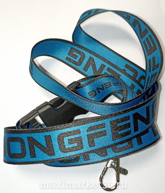 Шнурок-держатель на шею "DONGFENG" модный с металлическим карабином