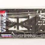 Рамка номерного знака SILVER с защелкой и надписью "РОССИЯ"+флаг Standart рельефная