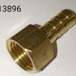 Соединитель прямой латунь с внутренней резьбой 12мм (ёрш 12мм) PR-0515 (FFH04/08 "12мм-1/4")