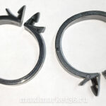 Скоба проводки чёрная большая (завод)( диаметр  24мм)