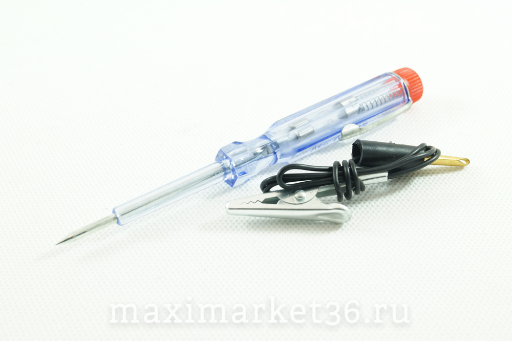 Тестер проводки 6-12-24V ДЕШЁВЫЙ (прозрачная ручка) DP-010