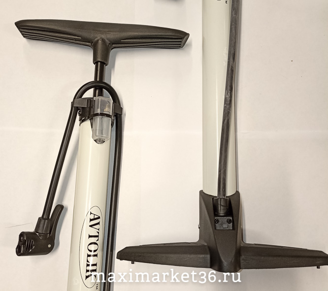 Насос ручной без манометра с НАБОРОМ ПЕРЕХОДНИКОВ белыйZF-038A