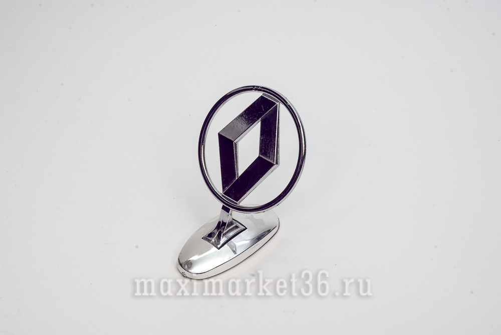 Эмблема на капот (прицел) RENAULT металлическая на самоклейке(скотч 3М)