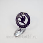 Эмблема на капот (прицел) SKODA металлическая на самоклейке(скотч 3М)