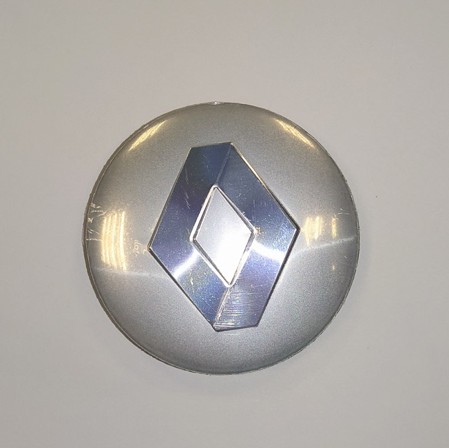 Наклейки на колпак ступицы с эмблемой D=56мм RENAULT (4шт) ВЫПУКЛЫЕ ХРОМ