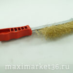 Щётка по металлу Польша (с пласт.красной ручкой) /24 IN-003