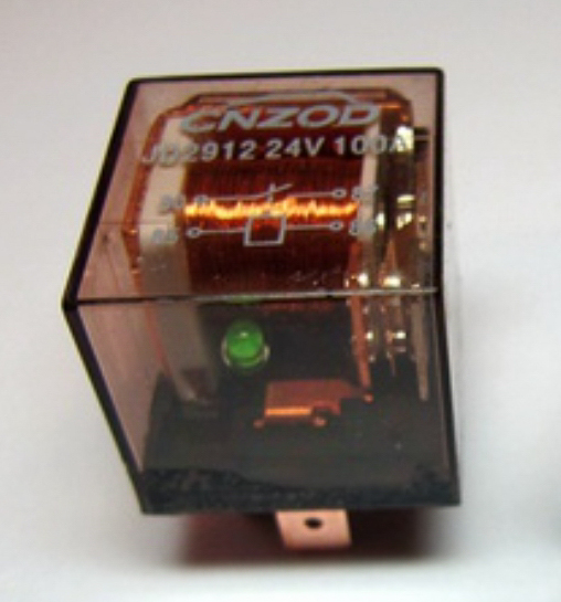 Реле замыкающее 4-х конт."Импульс" 24 В 100А с индикацией герметичное PR-1455