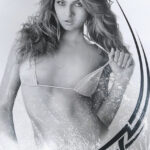 Наклейка "ДЕВУШКА-тату №16" 35х50 цвет чёрн двухсторон ПАРА 8645 (80406)