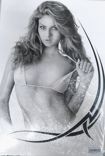 Наклейка "ДЕВУШКА-тату №16" 35х50 цвет чёрн двухсторон ПАРА 8645 (80406)