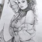 Наклейка "ДЕВУШКА-тату №11" 35х50 цвет чёрн двухсторон ПАРА 6690 (61443)