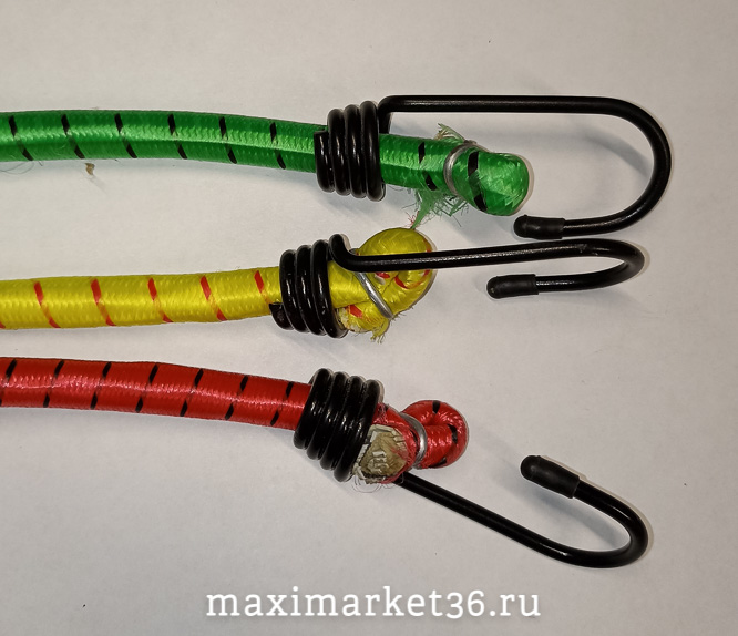 Стяжка для груза (резинки с крюками) 10мм х 1.1м (20,180) DP-034 /20 шт