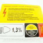 Наклейка - табличка под капот жёлтая (аналог заводской) 14 х11см 15743 (00248)