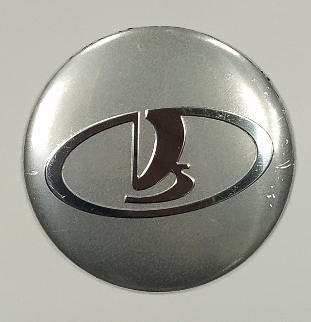 Наклейки на колпак ступицы с эмблемой D=56мм LADA (4шт) ВЫПУКЛЫЕ ХРОМ