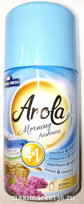 Освежитель воздуха-ароматизатор AROLA-MORNINNG FRESHNESST балон-распылитель 250 мл
